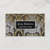 トレンディースタイリッシュアニマルプリントスネークスキンファッション 名刺 (正面)