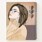 トレンディースタイリッシュガールシックラブハート ノートブック (裏面)