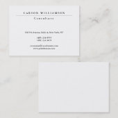 トレンディースタイリッシュクラシックホワイトプロフェッショナル 名刺 (正面/裏面)