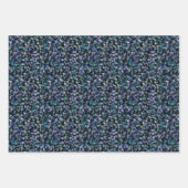 トレンディースタイリッシュクラスターの星テーマブルーパープル ラッピングペーパーシート (正面3)