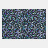 トレンディースタイリッシュクラスターの星テーマブルーパープル ラッピングペーパーシート (正面2)