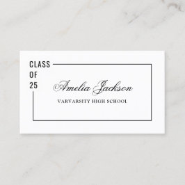 トレンディースタイリッシュクラス25卒業ネームカード 名刺