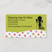 トレンディースタイリッシュクリーニングサービス名刺 名刺 (正面)