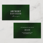 トレンディースタイリッシュグリーン巨大な文字ビジネスカード 名刺 (正面/裏面)