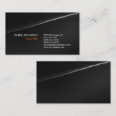 トレンディースタイリッシュグレー波パターン名刺 名刺 (正面/裏面)