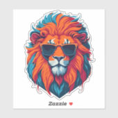 トレンディースタイリッシュサングラス付きライオン シール (シート)