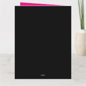 トレンディースタイリッシュシックピンクアンドブラックハッピーバースデー カード (裏面)