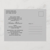 トレンディースタイリッシュシック3フォトグレー卒業 ポストカード (裏面)