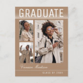 トレンディースタイリッシュシック3フォトトゥーペベージュ卒業 ポストカード (正面)