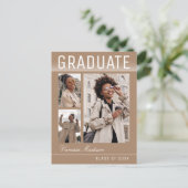 トレンディースタイリッシュシック3フォトトゥーペベージュ卒業 ポストカード (スタンド正面)