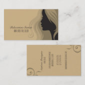 トレンディースタイリッシュシルエットサロンスパ名刺 名刺 (正面/裏面)