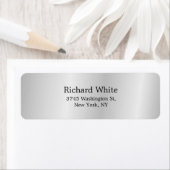 トレンディースタイリッシュシルバーグレイエレガントプレーン ラベル (インサイチュ)