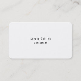 トレンディースタイリッシュシンプルプレインホワイトミニマリスト 名刺