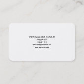 トレンディースタイリッシュシンプルプレインホワイトミニマリスト 名刺 (裏面)