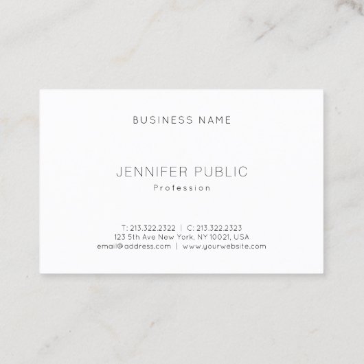 トレンディースタイリッシュシンプルプロフェッショナルモダンテンプレート 名刺 (裏面)