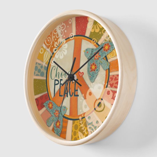 トレンディースタイリッシュセレクトピース引用文レトロフォーク 壁時計 (傾斜)