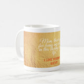 トレンディースタイリッシュタイポグラフィ引用文ママママザーズ・デイ コーヒーマグカップ (正面左)