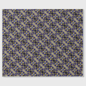 トレンディースタイリッシュターコイズ金ゴールドシルバーサファイアブルー ラッピングペーパー (フラット)