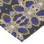 トレンディースタイリッシュターコイズ金ゴールド銀深いブルー ミディアムテーブルランナー (コーナー)