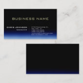 トレンディースタイリッシュダークブルー管理者名刺 名刺 (正面/裏面)