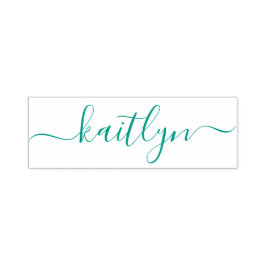 トレンディースタイリッシュティール（緑がかった色）ブルーミニマルガーリーリスト セルフインキングスタンプ