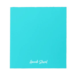 トレンディースタイリッシュティール（緑がかった色）ブルーミニマルガーリーリスト ノートパッド