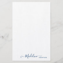 トレンディースタイリッシュネイビーブルースクリプトタイポグラフィ