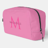 トレンディースタイリッシュピンクスクリプト名カスタム手書き ドップキット (右コーナー)