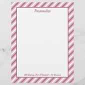 トレンディースタイリッシュピンクパープルストライプズパーソナライズされた (正面)