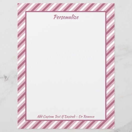 トレンディースタイリッシュピンクパープルストライプズパーソナライズされた (正面)