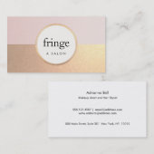 トレンディースタイリッシュピンクフェイクゴールドフォイル美しいサロン 名刺 (正面/裏面)