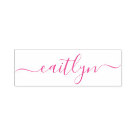 トレンディースタイリッシュピンクミニマルガーリーリスト セルフインキングスタンプ