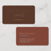トレンディースタイリッシュブラウン会社名 名刺 (正面/裏面)