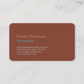 トレンディースタイリッシュブラウン会社名 名刺 (裏面)