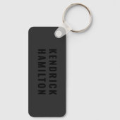 トレンディースタイリッシュブラックアウトミニモダンマリストシンプル キーホルダー (裏面)