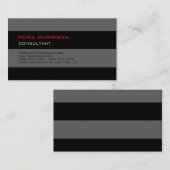 トレンディースタイリッシュブラックグレープロフェッショナルコンサルタント 名刺 (正面/裏面)