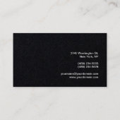 トレンディースタイリッシュブラック平モダン純ミニマル 名刺 (裏面)