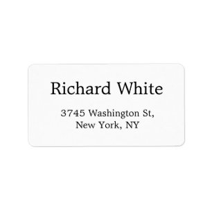 トレンディースタイリッシュブラック&ホワイトプレーンエレガントモダン ラベル