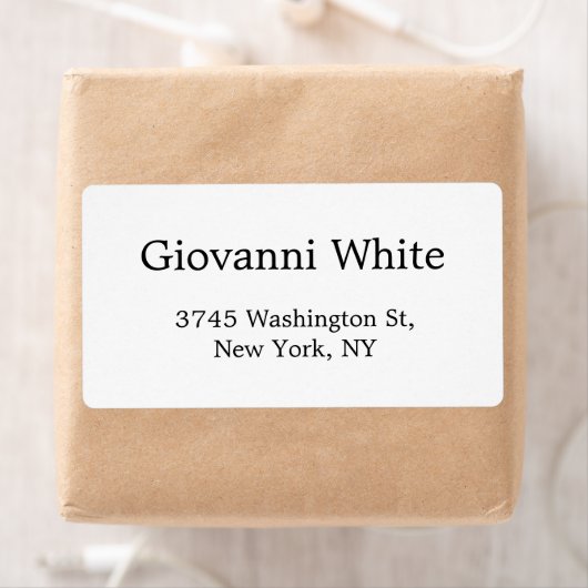 トレンディースタイリッシュブラック&ホワイトプレーンエレガントモダン ラベル (インサイチュ)