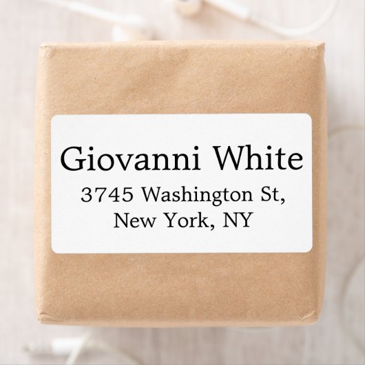 トレンディースタイリッシュブラック&ホワイトプレーンエレガントモダン ラベル (インサイチュ)