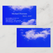 トレンディースタイリッシュブルースカイ旅行代理店名刺 名刺 (正面/裏面)