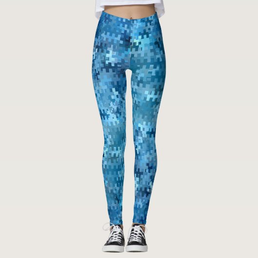 トレンディースタイリッシュブルー レギンス (正面)
