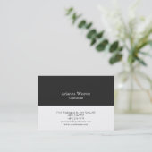 トレンディースタイリッシュプロフェッショナルプレイングレーホワイト 名刺 (スタンド正面)