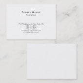 トレンディースタイリッシュプロフェッショナルプレーン白黒 名刺 (正面/裏面)