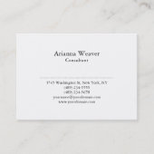 トレンディースタイリッシュプロフェッショナルプレーン白黒 名刺 (正面)