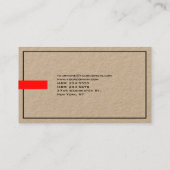 トレンディースタイリッシュプロフェッショナルモダンプレミアムクラフト 名刺 (裏面)