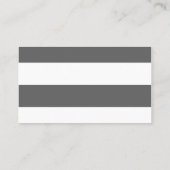 トレンディースタイリッシュホワイトグレイストライプのプロフェッショナル 名刺 (裏面)