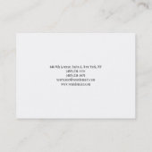 トレンディースタイリッシュホワイトミニマリスト平野モダン 名刺 (裏面)