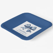 トレンディースタイリッシュボーブルー卒業パーティー ペーパープレート (傾斜あり)