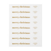 トレンディースタイリッシュマスタード金ゴールドメリークリスマス ラップアラウンドラベル (シート)